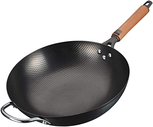 TATSEN 1 Uds. De diámetro, 32cm, sin Revestimiento, sartén de Hierro Puro, freír bistec sin Negro de Humo, sartén China