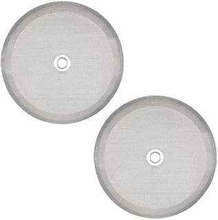 2PCS French Press Cafetiere Coffee Filter Mesh, Replacement Stainless Steel Reusable Mesh Filters Screen 4 Inch for 8 Cup/ 34 OZ/ 1000 ml Coffee Tea Makers Y3FYHLW