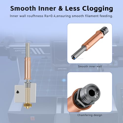 2PCS Kobra 3 Hotend 3D Drucker Ganzmetall-Extruder HotEnd Ersatz mit 0.4mm Brass Düse und Silikonsocke Compatible with Anycubic Kobra 3 and Kobra 3 Combo 3D Drucker