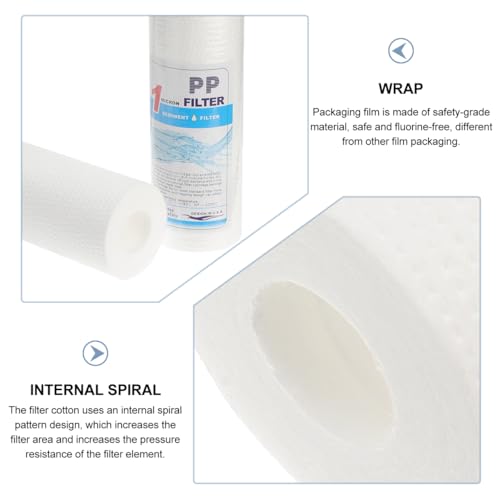 DOITOOL Whole House Water Filter Element 9.84 Inch 1 Micron Sediment Filter Replacement with Enhanced Dirt Holding Capacity and Spiral Design for Home Water Filtration by DOITOOL - Image 6