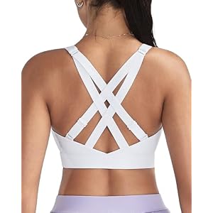 RUNNING GIRL High Impact Sports Bras for Women, High Support Running Adjustable Workout Sports Bras with Sewn in Pads