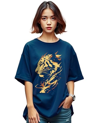 Image of AUSK Oversized T-Shirts || Printed Half Sleeve Tshirt for Womens