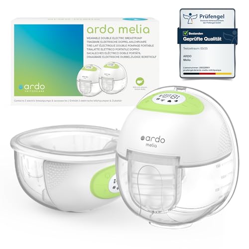 Ardo MELIA Milchpumpe elektrisch freihändig, tragbare BH-Doppelmilchpumpe, kabellos & leise, elektrische Muttermilch-Brustpumpe mit 15 Vakuum-Levels, BPA-frei, mit Milch-Auffangschale & Zubehör Ardo MELIA Milchpumpe elektrisch freihändig, tragbare BH-Doppelmilchpumpe, kabellos & leise, elektrische Muttermilch-Brustpumpe mit 15 Vakuum-Levels, BPA-frei, mit Milch-Auffangschale & Zubehör