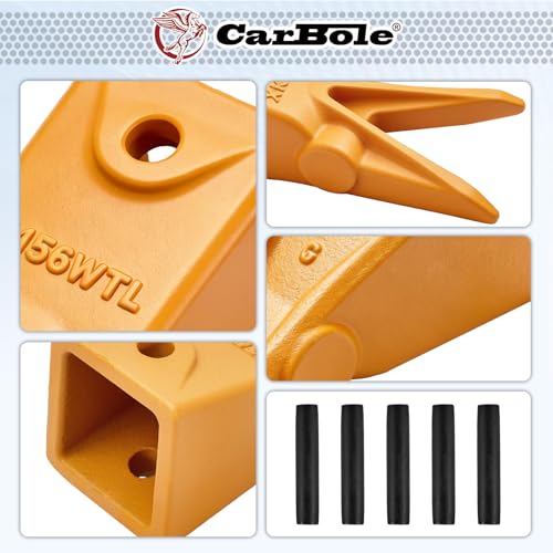 CarBole 5pcs X156WTL Bucket Teeth & 156PN Pins for Hensley 156 Skid Steer and Mini Excavators, Heavy Machinery Accessories by CarBole - Image 5