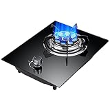 Stufa A Gas 30cm Stufa A Gas Incorporata Copertura In Rame, 5.2 / Kw. Nove Cavità Fuoco Nero In Vetro Temperato Con Fiamma Fail Sicuro, Adatto For Il Campeggio E Il Viaggio ( Color : A , Size : LPG )