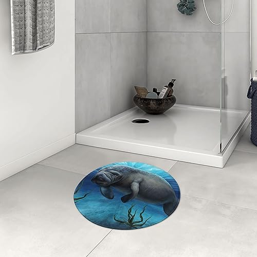 Tapis rond antidérapant lavable pour chambre à coucher moderne - 6