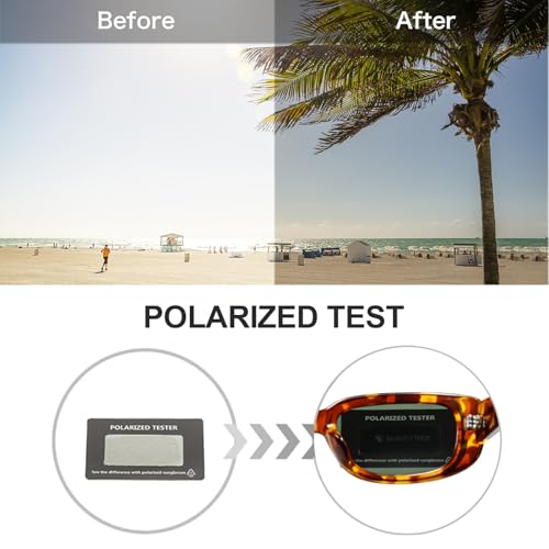 Image of Trendy Rectangle Sunglasses Polarized Women Men Chunky Thick TR90 Frame Shade UV400 TAC Lens Lightweight