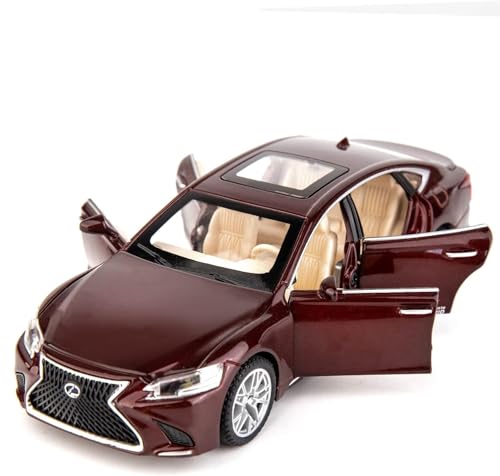 Image of 1 /32 Compatible for Lexus Ls500h Model Car, Zinc Alloy Pull Back Toy car with Sound and Light for Kids Boy Girl Gift (Brown)