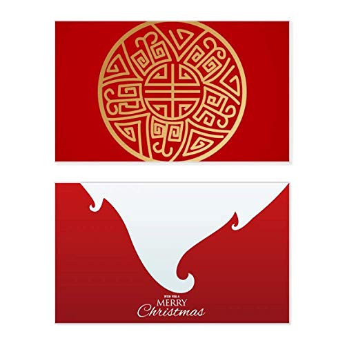 Carte de Noël en porcelaine durable au design porte-bonheur raffiné