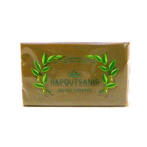 Savon d'olive pure Papoutsanis 6barsx125g hygiène corps et soin peau sèche