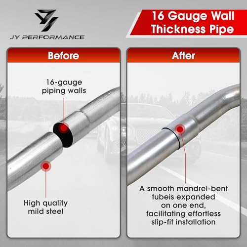 Image of 2.5'' Mild Steel Exhaust Pipe Kit, 2.5'' OD Exhaust Pipe, 8PCS