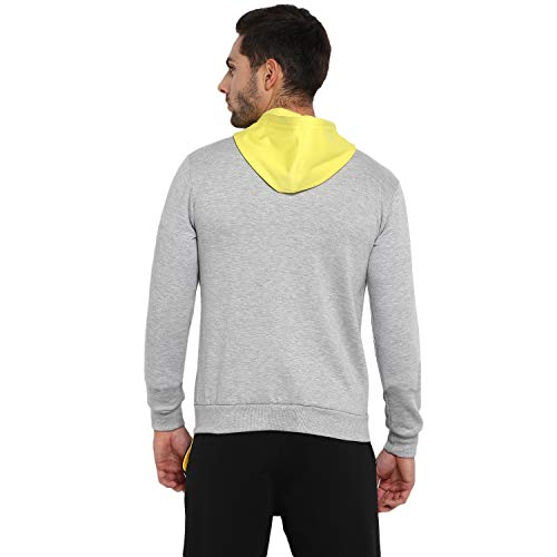 Image of OFF LIMITS Men Colorblock Hoodie Grey Jacket-Large