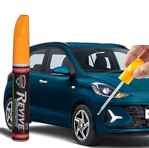 Image of Revive touchup paint pen compatible with Hyundai Grand i10 Nios colors, factory Quality & matched 2K paint ((Aqua Teal blue (UU3)))