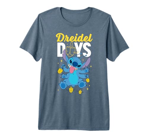T-shirt Stitch Hanukkah Dreidel Days Disney Premium pour célébrer la fête des Lumières