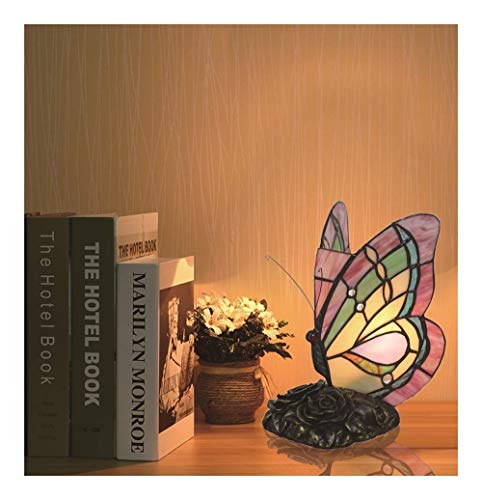 Preisvergleich Produktbild Klassisch Edison Lampenschirm Ajustable Deckenleuc European Style Pastoral kreative Schmetterlings-Tischlampe Kinderlampe Nachtlicht 20 cm for Innen Wohnzimmer Schlafzimmer Büro-Schreibtisch Wohnnacht