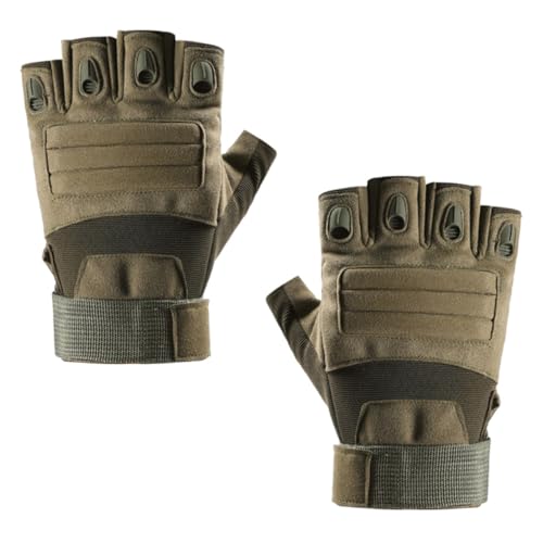 BATHVEVE Guantes de Medio Dedo Tácticos para Ciclismo Resistencia al Desgaste y Diseño Práctico en Microfibra Imitada para Actividades Deportivas al Aire Libre