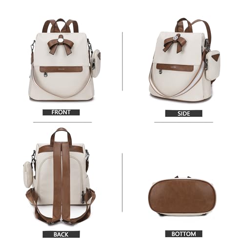 Image of ZOCAI Backpack Purse for Women Fashion Backpack Purses PU Leather Daypacks Anti-Theft Shoulder Bag Satchel Purse