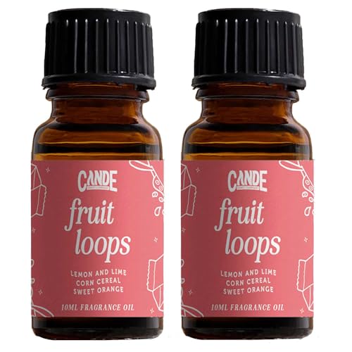 CANDECraftCo Premium Fragrance Oil – Diffuser Oils Fragrances Scented for Home, Candle Soap Making Supplies, Aromatherapy Blends for House (0.34 Fl Oz) (2-Pack, Fruit Loops)