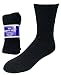 Creswell Diabetic Socks, 1 Dozen Pairs, Crew Length, Size 13-15 X-Large, Black