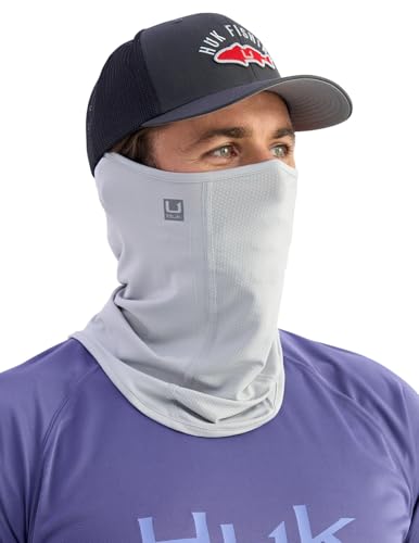 HUK - Mens Pursuit Neck Gaiter, Face Protection with UPF 30+ Sun Protection, Harbor Mist, One Size