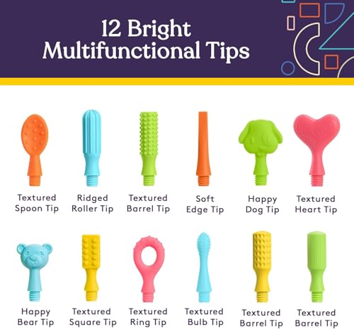 Special Supplies Rechargeable Buzz Buddy Oral Motor Stimulation kit with 12 Soft Textured Interchangeable Heads, Calm Sensory Needs, Support Speech, and Stimulate Self Feeding, Gentle Vibrations - Image 3