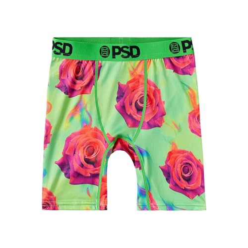 PSD Youth Boy's Floral Print Boxer Briefs - Breathable and Supportive Kids Underwear with Moisture-Wicking Fabric