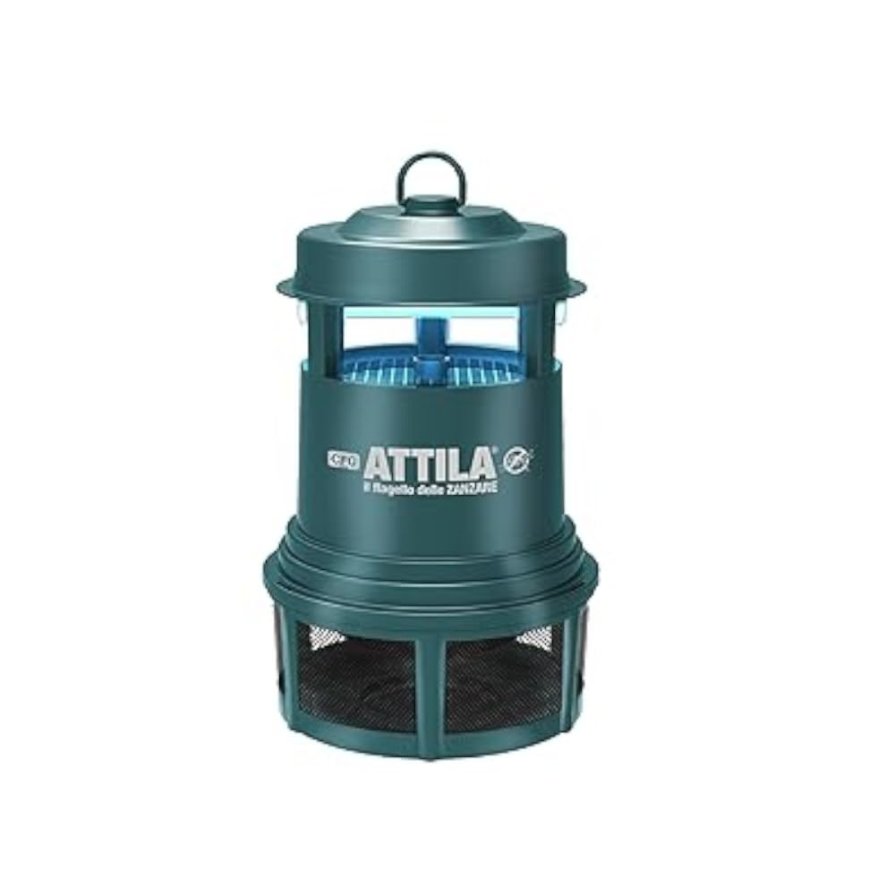 Scacciazanzare Elettrico CFGAttila LED EZ020 35W Lampada UV con Ventola e CO2 Copertura 1200 mq Trappola Zanzare Tigre 2 Lampade da 20'000 ore Uso Interno/Esterno