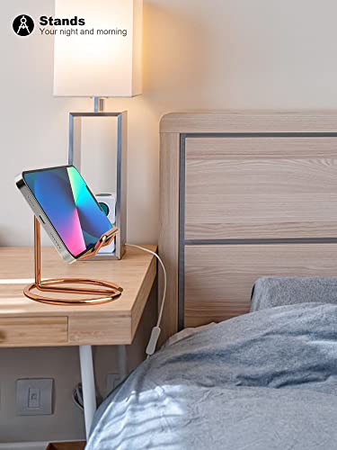 Xunicute Cell Phone Stand, Phone Stand For Desk, Office Portable Cute Cell Phone Holder, Compatible With All Mobile Phone, Iphone, Ipad, Switch, Tablet 4-6.5'' Desk Accessories (Rose Gold) #TOP5