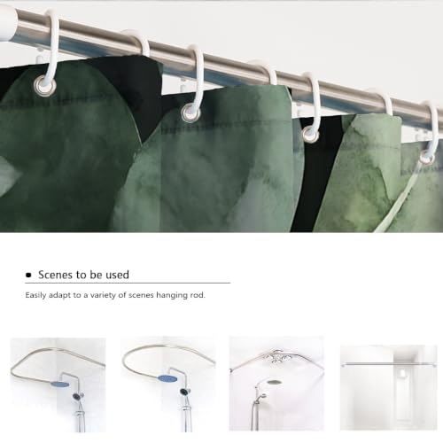 Rideau de bain avec oeillets antirouille pour douche humide
