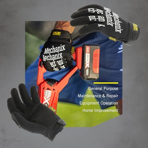 Image of Mechanix Wear Original Work Gloves - Multi-Purpose Outdoor Work Gloves - Secure Fit - Durable & Machine Washable - Breathable & Comfortable - XXX-Small - Black