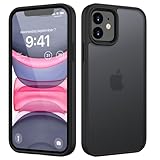 HGH Matt Case for iPhone 11 6.1 Inch,Frosted Translucent Back Phone Cover,Anti-Fingerprint Thin Shockproof Case Camera protection for iPhone 11 Phone Case - Black
