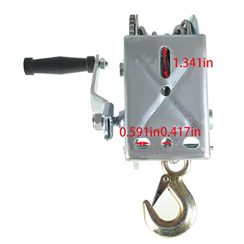 Winche manual de acero 1600 lbs con cable acero 10 m miniatura 6