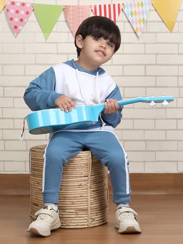 Image of POLKA TOTS 100% Cotton Co-Ord Joggers for Kids | Trendy Sweatshirt & Joggers Set | All Season Wear for Kids, Toddler & Newborn | Soft & Breathable Dress for Boys & Girls | from 6 Months to 8 Years