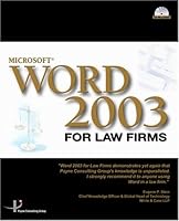 Word 2003 for Law Firms 0975336800 Book Cover