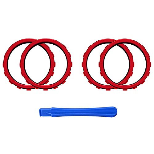 Image of eXtremeRate Replacement Accent Rings for Xbox Elite Series 2 Core | for Elite Series 2 | for Xbox One Elite | for eXtremeRate ASR Version Shell for Xbox Series X /S Controller - Chrome Red