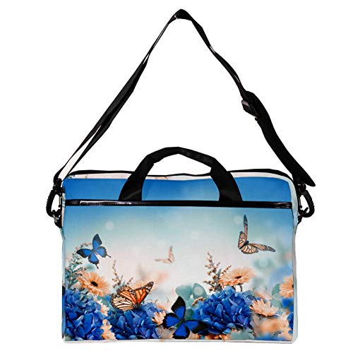 Bandolera para portátil de 14 a 15.4 pulgadas con diseño Hydrangea Margarita 2