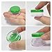 (Quantity: 200 Pieces) Beauticom 5G/5ML Round Clear Jars with GREEN Lids for Scrubs, Oils, Toner, Salves, Creams, Lotions, Makeup Samples, Lip Balms
