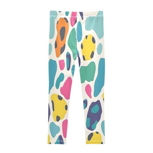Bolaz Toddler Girls Leggings Printed Yoga Pants Leggings Blue Yellow Leopard for Kids2