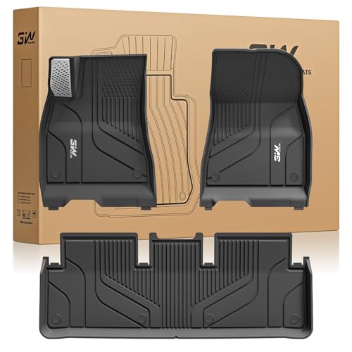 Image of 3W Floor Mats for Tesla Model 3 Highland 2024-2026 with Metal Pedal | Non-Slip Floor Liner, Heavy Duty All Weather TPE Custom Fit Model 3 Accessories, Black, Over 10 Years Lifespan