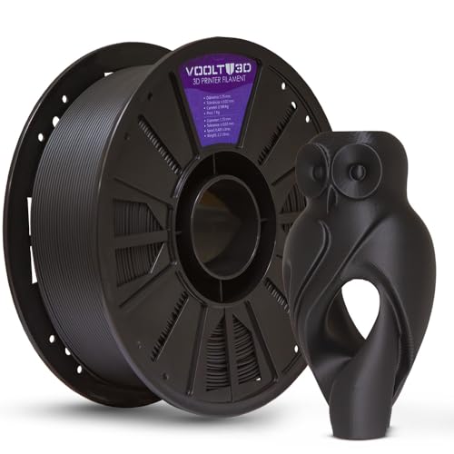 Filamento PLA Velvet High Speed 1Kg 1,75mm Efeito Aveludado Impressora 3D FDM Voolt3D (Preto Velvet)