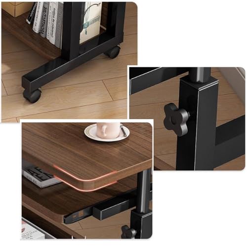 Bureau informatique portable et table d'ordinateur mobile à hauteur réglable