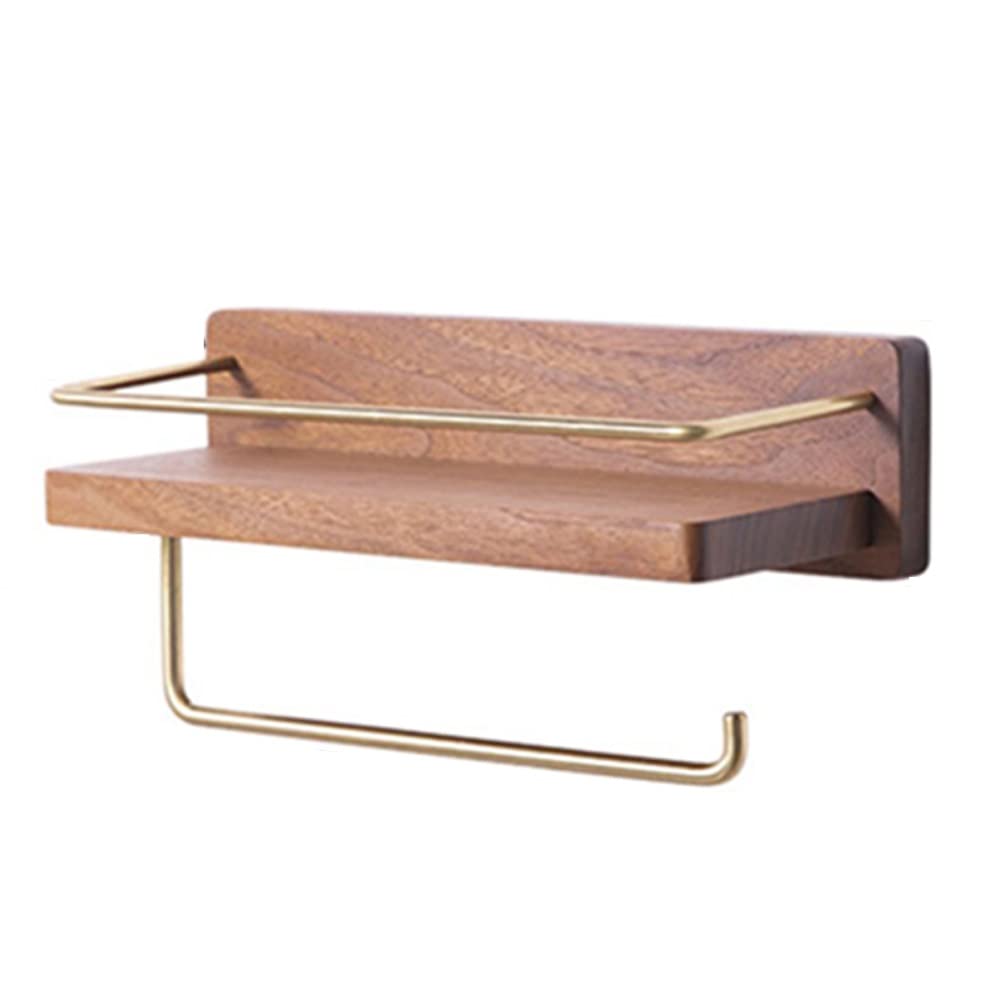 BAHELS Shower Caddy Wood American Style Bathroom Shelf Toilet Toilet Wall Rack Towel Rack Vanity Cosmetic Storage Rack