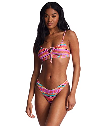 Billabong Baja Rising Coco Bralette Bikini Top Womens Sz L Bright Poppy