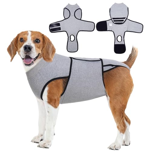 Image of Nanaki Dog Surgery Recovery Suit-Body Suits After Surgery, Dog Spay Recovery Suit Female Male Neuter, Abdominal Wounds Bandages, E-Collar Alternative Prevent Licking, Soft Protective Pet Pajamas, L
