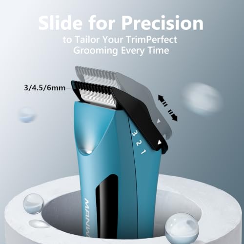 Image of Body Hair Trimmer Men - Body Groomer, Groin Hair Trimmer for Men Waterproof Wet /Dry Use, Electric Ball Trimmer /Shaver with Charging Dock, Male Hygiene Razor, Mens Grooming Kit