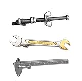 magdalena r. Handwerker Krawattennadeln Krawattenklammern Je 1mal Messschieber, Schraubenschlüssel & Flügelschraube + Boxen