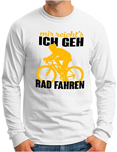 T-shirt de cyclisme amusant homme blanc à manches longues humour vélo route
