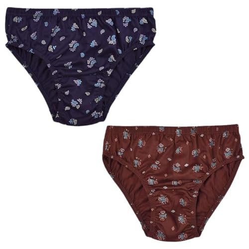 Image of LILSLIM ENA Print | Women's Briefs | Full Coverage, 100% Super Soft Cotton, | Inner Elastic Waistband | Innerwear, Panties | Floral Print (Pack of 5) (Multicolor)