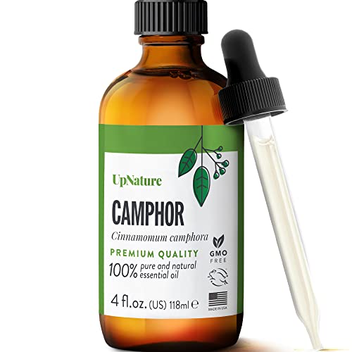UpNature Camphor Essential Oil - 100% Natural & Pure , Undiluted, Premium Quality Aromatherapy Oil â Boost Circulation, Soothe Muscles and Joints, Respiratory and Congestion Relief, 4oz