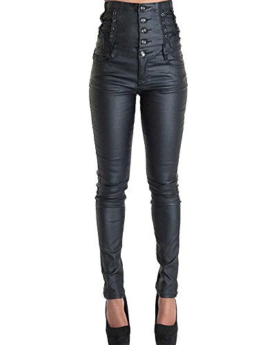 Pantalon crayon slim en cuir PU de haute qualité style élégant